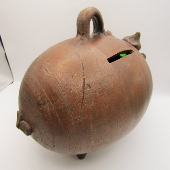 Vintage Mexican Pottery Piggy Bank - Picture 8 of 15